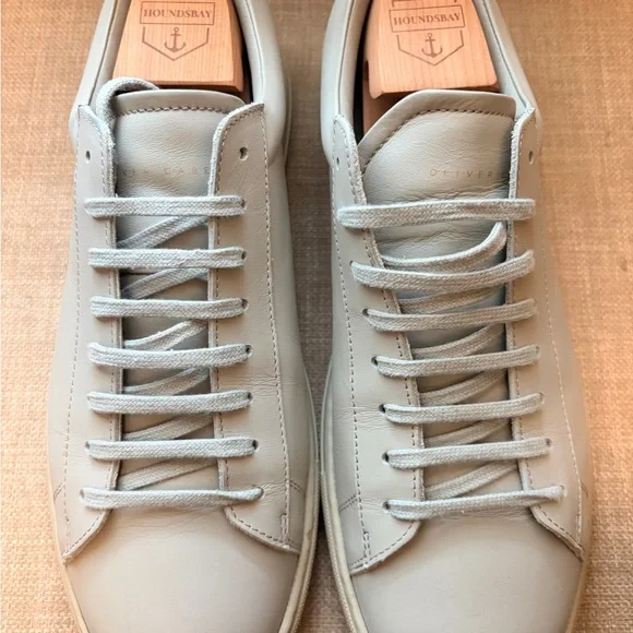 Oliver Cabell Gray Leather Sneakers - Picture 5 of 5